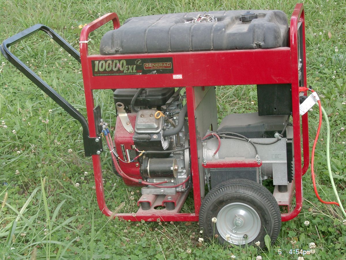 Portable electrical generator used for backup home power